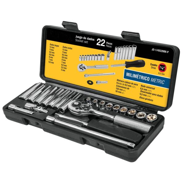 MT-23980 JUEGO DE 22 HERRAMIENTAS 14 MM PARA MECANICO
