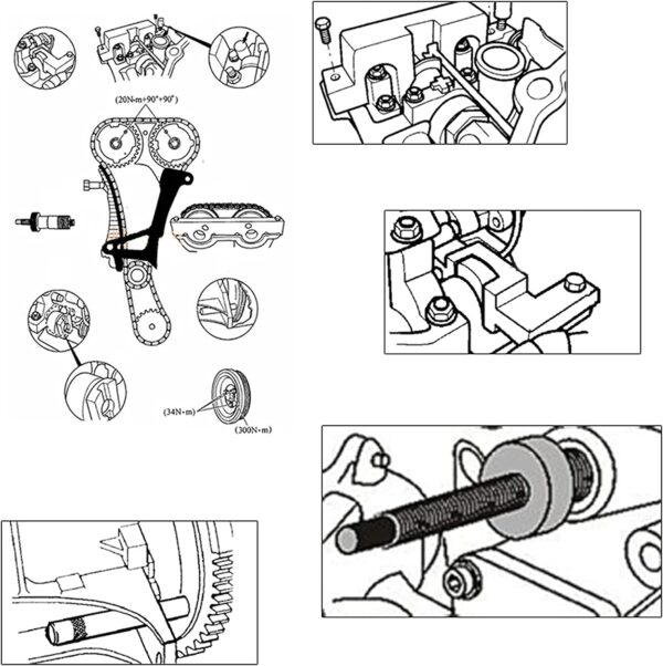 MT-T011 BLOQUEADOR EJE LEVAS BMW N42 -- N46 -- N46T